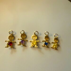 Four 14k gold Boy Birthstones Charms! Buy 1 or all 5